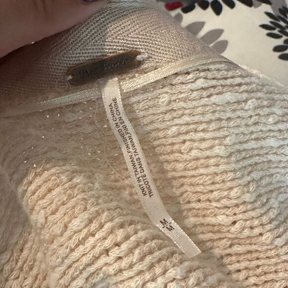 NWT Free People bright lights v-neck sweater in chamoix Sz M - Picture 7 of 10